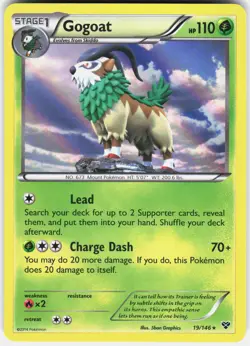 Gogoat 19/146 Holo Rare XY Pokemon Holo Lightly Played - Image 1