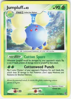 Jumpluff 11/132 Holo Rare Secret Wonders Pokemon Holo Lightly Played - Image 1