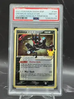 2021 POKEMON SWSH BLACK STAR PROMO #144 GRENINJA-GOLD STAR PSA 9 - Image 1