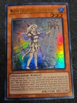 Yugioh Water Enchantress of the Temple GRCR-EN026 Ultra Rare 1st Edition VLP - Image 1