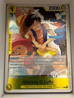 OP10-111 Monkey.D.Luffy English R One Piece TCG Card Game - Image 1