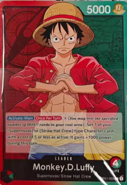 One Piece Demo Deck (2022) Monkey D. Luffy Pre-Errata SEALED Pack Promo OP01-003 - Image 1