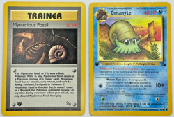 Pokemon Karte TCG Omanyte 52+62/62 1.Fossil No Holo Rare Vintage WOTC LP ENG - Image 1