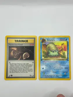 Pokemon Karte TCG Omanyte 52+62/62 1.Fossil No Holo Rare Vintage WOTC LP ENG - Image 2