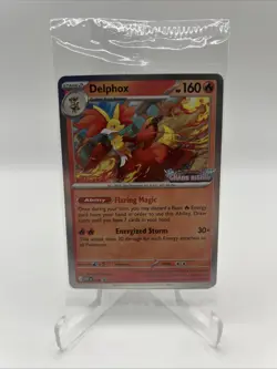 Sealed STAFF Mega Evolution Chaos Rising Promo Prerelease Pack 4 Pokemon Delphox - Image 1