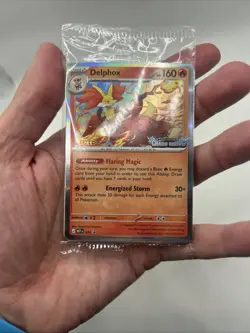 Sealed STAFF Mega Evolution Chaos Rising Promo Prerelease Pack 4 Pokemon Delphox - Image 3