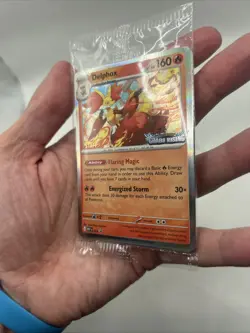 Sealed STAFF Mega Evolution Chaos Rising Promo Prerelease Pack 4 Pokemon Delphox - Image 4
