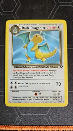 Dark Dragonite 22/82 Pokemon Card Team Rocket LP - Image 1