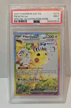 Pikachu EX Special Illustration Rare 238/191 Surging Sparks Pokemon PSA 9 - Image 1