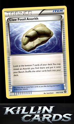 Claw Fossil Anorith 100/114 Pokemon Uncommon XY - Steam Siege Card NM - Image 1