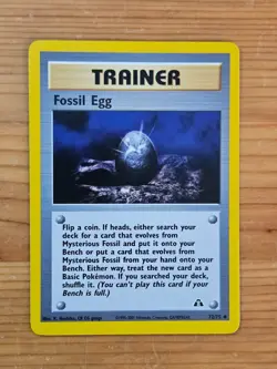 Pokemon TCG Fossil Egg 72/75 Uncommon Neo Discovery Unlimited LP WOTC. - Image 1