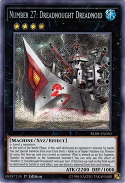 Number 27: Dreadnought Dreadnoid - BLRR-EN030 - Secret Rare - 1st Edition x1 - L - Image 1