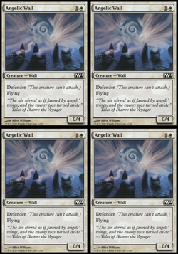 4x MTG 2013 ANGELIC WALL - CREATURE - MAGIC CARD x4 copies - Image 1