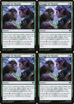 4x MTG 2021 STRUGGLE FOR SKEMFAR - SORCERY - MAGIC CARD x4 copies - Image 1