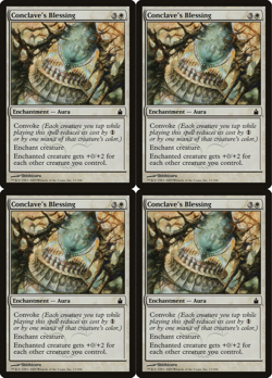 4x MTG 2005 CONCLAVE'S BLESSING - ENCHANTMENT AURA - NM MAGIC CARD x4 copies - Image 1