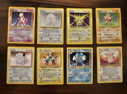 1999 Pokemon Base Set Unlimited Holo raw cards Bundle Bulk - Image 1