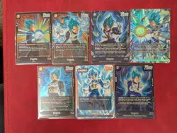 DBS Fusion World FB09-045 BLUE Vegeta Alt Art SR* Rare Dragon Ball 7 CARD LOT! - Image 2