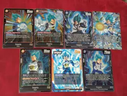 DBS Fusion World FB09-045 BLUE Vegeta Alt Art SR* Rare Dragon Ball 7 CARD LOT! - Image 3