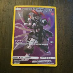 Pokemon Armored Mewtwo SM228 Holo Promo Card SM Set 120 HP Psychic Raid - Image 1