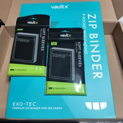 Vault X 9 Pocket Exo-Tec Zip Binder 360 Card TCG Album & 400 Clear Soft Sleeves - Image 1