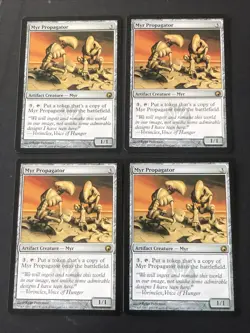 Myr Propagator X4 Scars Of Mirrodin Ex+ Condition See Pics Front Back - Image 1