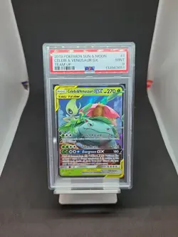 Celebi & Venusaur GX 1/181 - Team Up - PSA - Pokemon Card (Equiv. CGC BGS) - Image 1