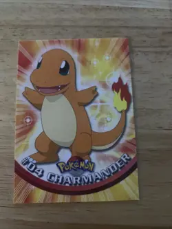 Charmander #04 Pokemon Topps TV Animation Edition Black Logo Near Mint or Better - Image 1