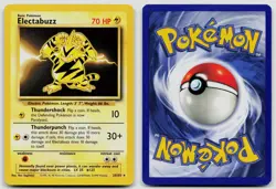 ELECTABUZZ 20/102 RARE BASE SET UNLIMITED POKEMON LP - Image 3