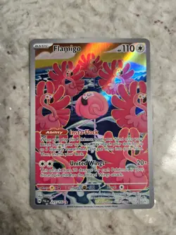Flamigo Holo Illustration Rare SV02: Paldea Evolved 227/193 Pokemon NM - Image 1