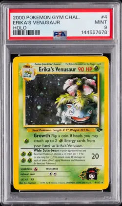 2000 POKEMON GYM CHALLENGE HOLO #4 ERIKA'S VENUSAUR PSA 9 - Image 1