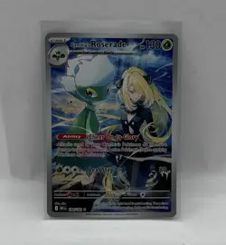 Cynthia's Roserade Illustration Rare 184/182 Pokemon TCG Destined Rivals NM+ - Image 1