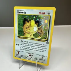Pokemon Meowth (10/58) Wizards Black Star Promos MP HOLO - Image 1