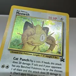 Pokemon Meowth (10/58) Wizards Black Star Promos MP HOLO - Image 5
