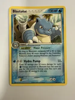 Pokemon TCG Blastoise EX Crystal Guardians 14/100 Regular Rare LP - Image 1