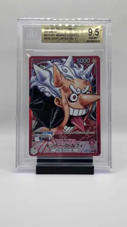 Monkey D. Luffy L ST21-001 ONE PIECE Japanese One Piece Base Shop BGS 9.5 - Image 1