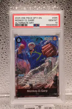2025 One Piece OP 11 EN - Monkey D. Garp #095 Alternate Art PSA 10 Gem Mint - Image 1