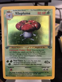 💥 Vileplume Jungle 1st Edition Holo Foil Pokemon 1999 Vintage Card # 31/64 - Image 1