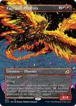 1x Everquill Phoenix - Foil - Showcase - Ikoria: Lair of Behemoths - Near Mint, - Image 1