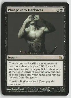 Plunge into Darkness Lightly Played 57 Fifth Dawn Magic: The Gathering - Image 1