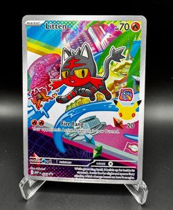 Litten 044 First Partner Illustration Rare Pokemon 30th Anniversary Promo NM - Image 1