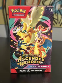 Pokemon TCG Mega Evolution—Ascended Heroes Box (6 Packs) Dragonite, Lucario, Ho… - Image 1