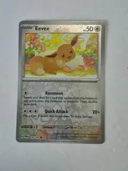 Eevee 135/167 Common Twilight Masquerade Pokemon Reverse Holo Near Mint - Image 1