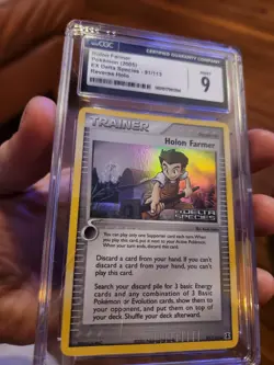 (POP 3) Pokemon CGC 9 Mint EX Delta Species Reverse Holo Holon Farmer 91/113 - Image 2