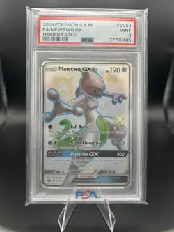 Pokemon 2019 Hidden Fates Shiny Vault Mewtwo GX SV59/SV94 FA Holo PSA 9 - Image 1
