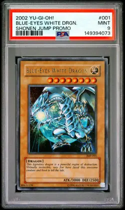 2002 YU-GI-OH! SHONEN JUMP PROMO #001 BLUE-EYES WHITE DRAGON PSA 9 - Image 1