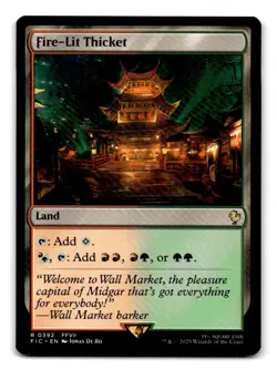 Fire-Lit Thicket 392 Rare Commander: FINAL FANTASY Magic: The Gathering NM - Image 1