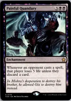 Painful Quandary 179 Rare Foundations Magic: The Gathering Near Mint - Image 1
