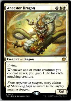Ancestor Dragon 489 Rare Foundations Magic: The Gathering Near Mint - Image 1