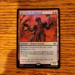Razorkin Needlehead - #153 Rare Foil NM (MTG: Duskmourn: House of Horror) - Image 1
