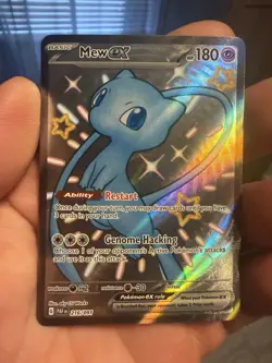 Pokemon TCG Mew ex Secret Rare Holo Full Art SV Paldean Fates 216/091 - Image 1